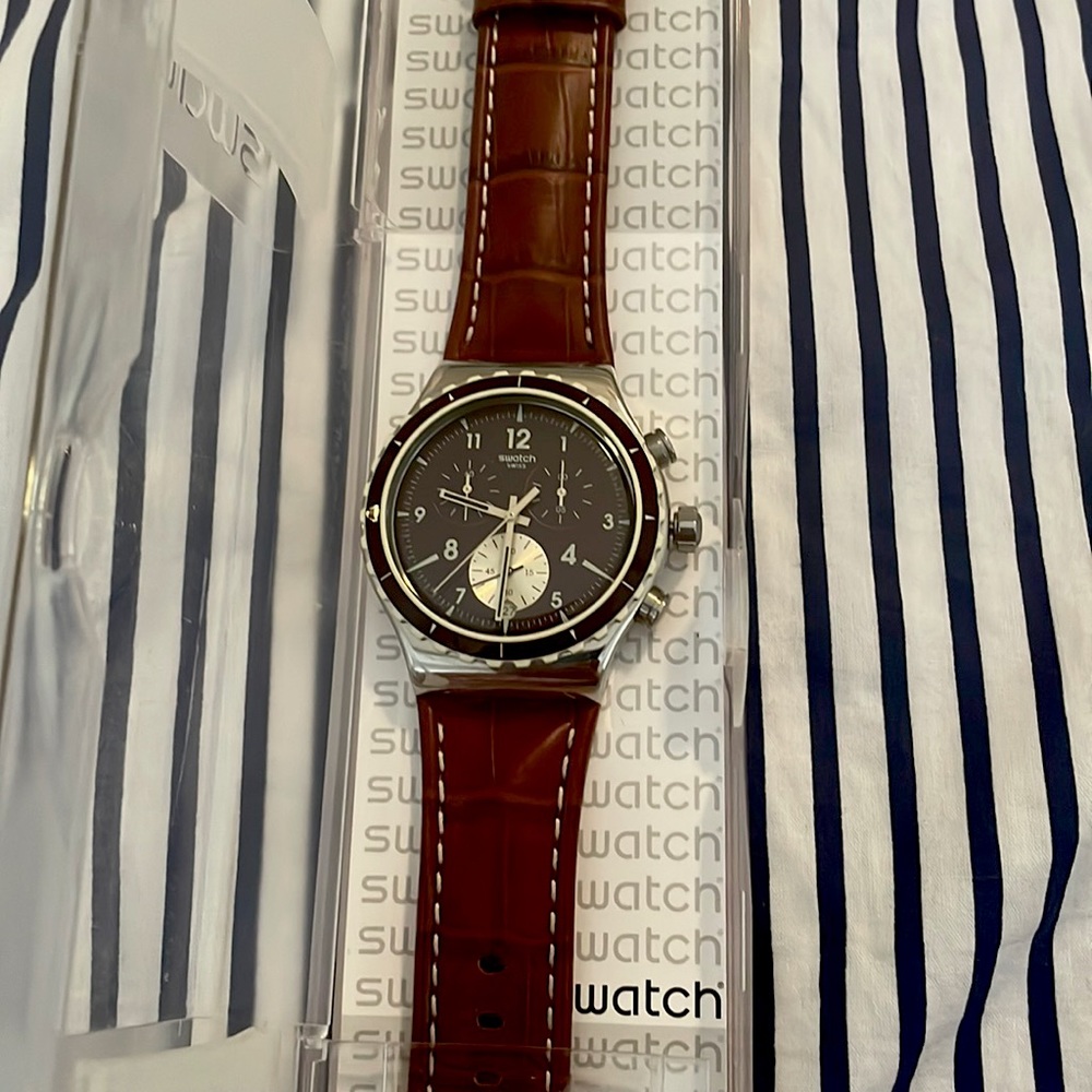 Swatch Watch Brown Belt